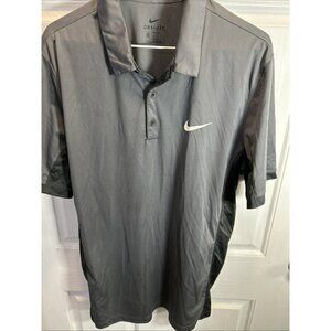 Mens Nike Golf Polo Stripe Size L Large Dri Fit Athleisure Sporty Athletic